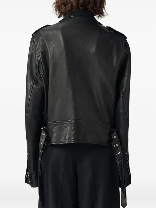 セール　定価25万　新品　ANN DEMEULEMEESTER レザージャケット Ann Demeulemeester Ebbe レザージャケット | ブラック
