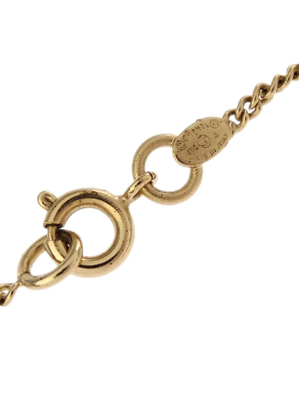 Pre-owned Chanel 2004 Cc Pendant Necklace In Gold
