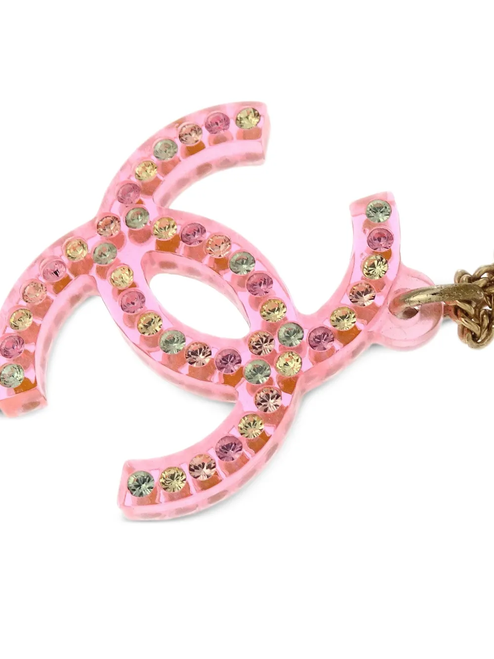 Pre-owned Chanel 2004 Cc Pendant Necklace In Gold