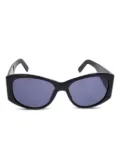 CHANEL Pre-Owned 1990s CC geometric-frame sunglasses - Black