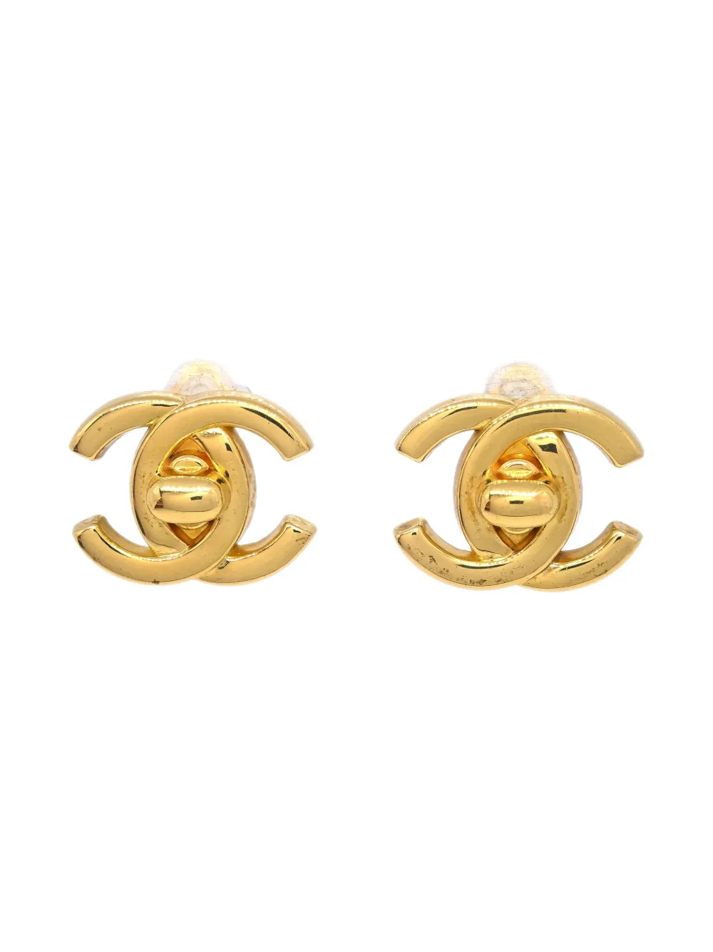 CHANEL Pre-Owned 1996 CC Turnlock earrings | Gold | Image 1