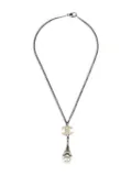 CHANEL Pre-Owned 2006 Eiffel Tower faux-pearl necklace - Silver