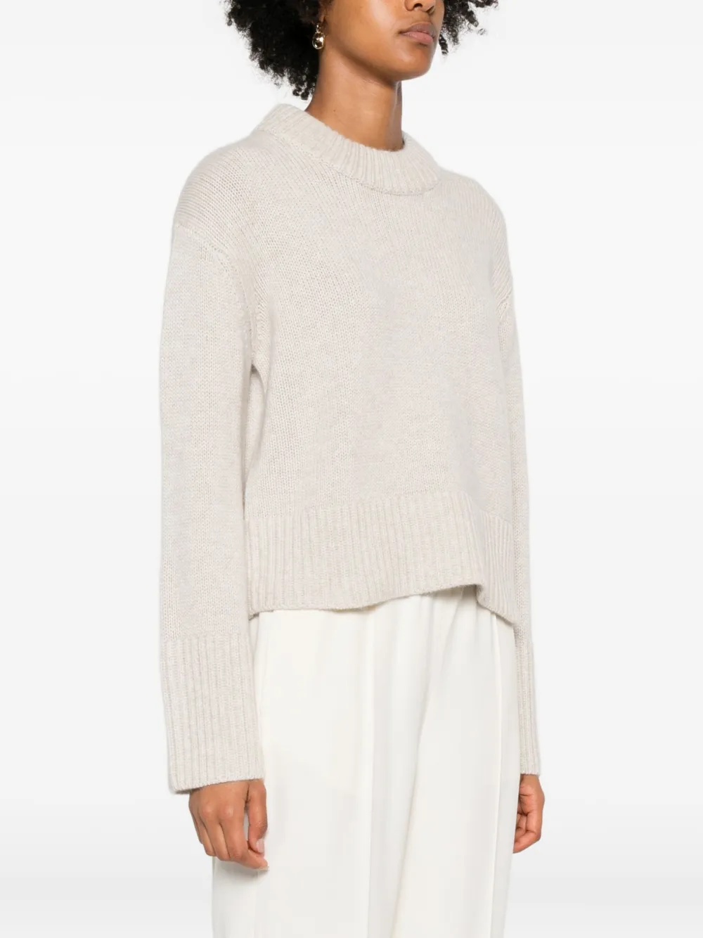 Lisa Yang Sony Ribbed Sweater In Neutral