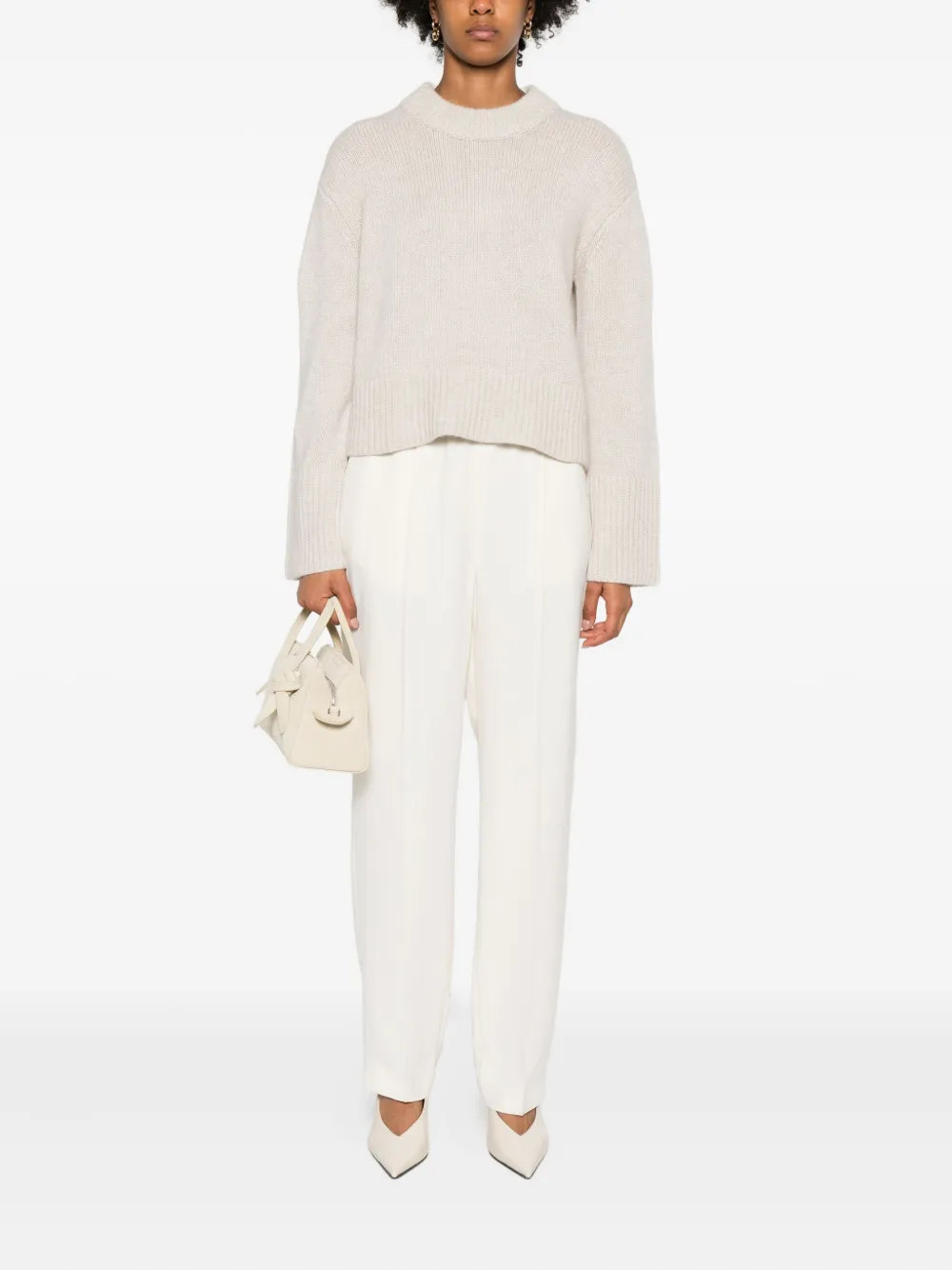 Lisa Yang Sony Ribbed Sweater In Neutral