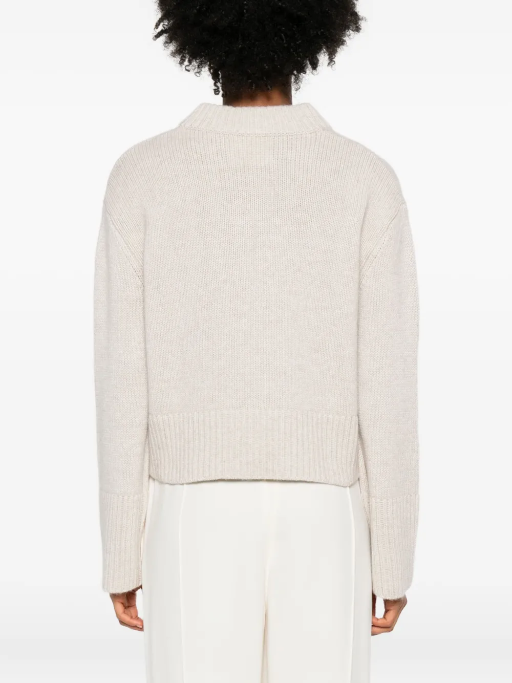 Lisa Yang Sony Ribbed Sweater In Neutral