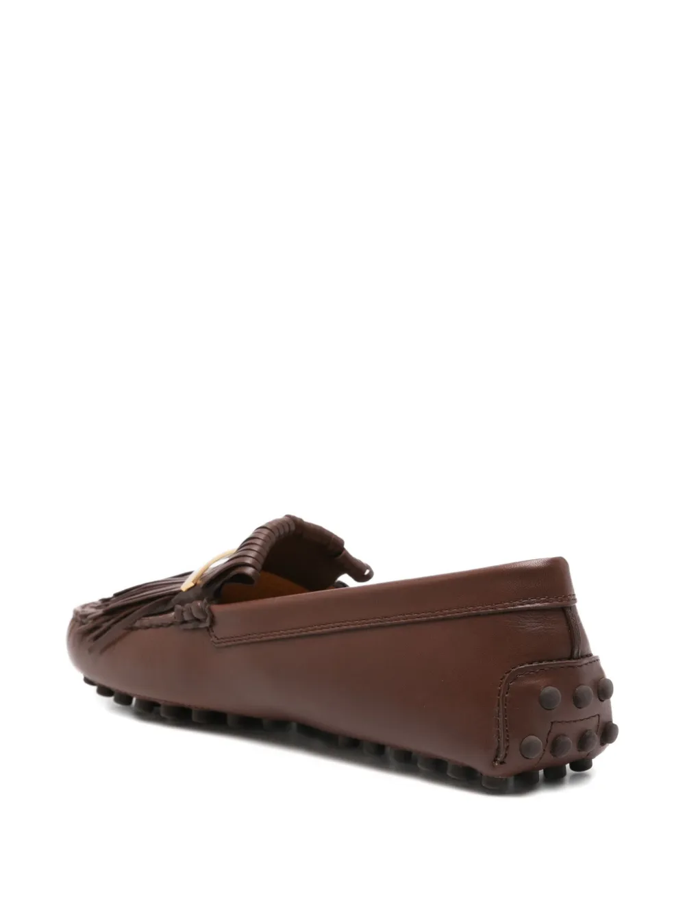 Tod's fringe-detail loafers Brown