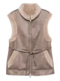 Urbancode fur-trimmed zip-front vest - Grey