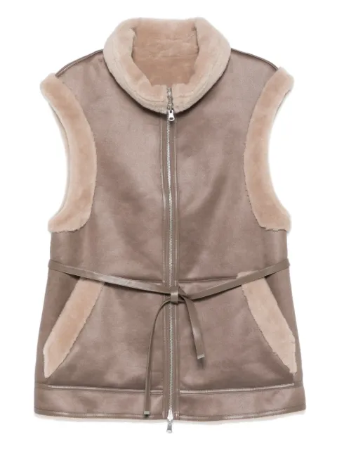 Urbancode fur-trimmed zip-front vest