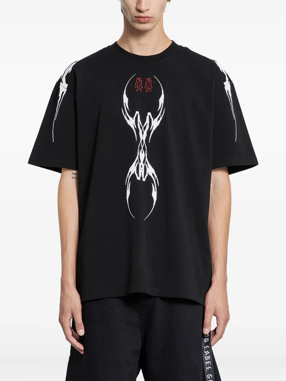 44 Label Group Graphic-print T-shirt In Black