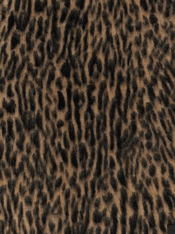 SAINT LAURENT サンローラン ラヴァリエ 豹柄レオパードスカーフ Saint Laurent レオパード スカーフ | ブラウン | FARFETCH JP