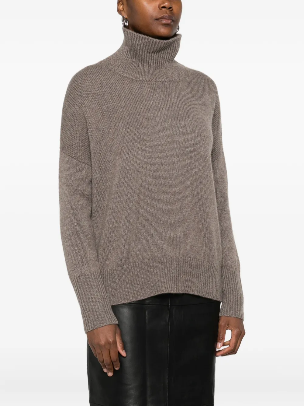 Lisa Yang Heidi Cashmere Turtle-neck Sweater In Brown