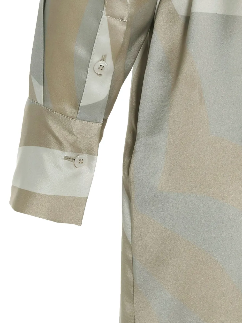 Kiton Blousejurk met abstracte print Beige