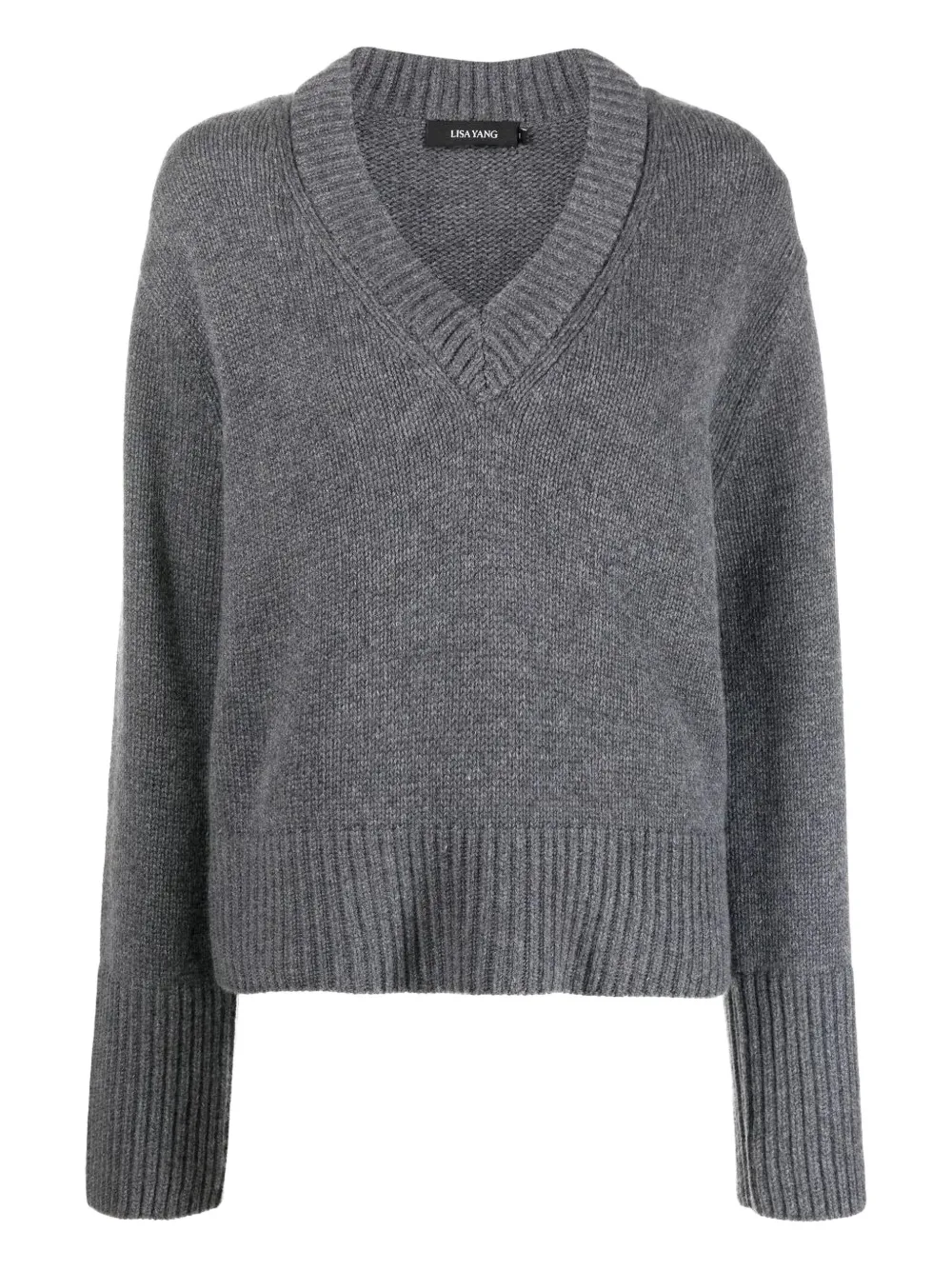 Lisa Yang V-neck balloon-sleeve sweater | Grey | Image 1