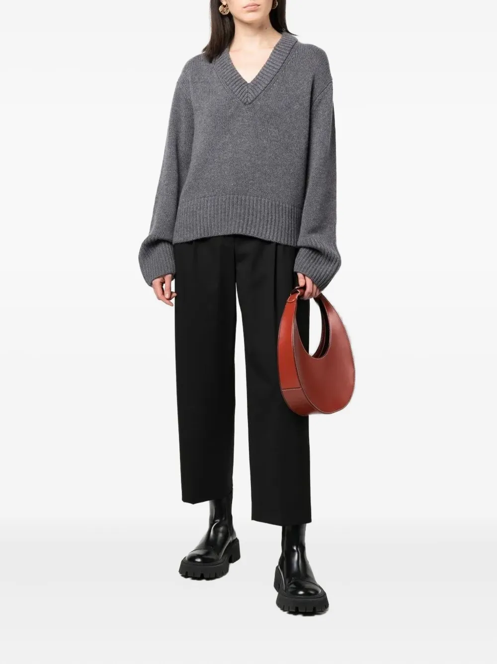 Lisa Yang V-neck balloon-sleeve sweater | Knitted Sweaters | Image 2