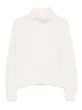 Lisa Yang turtleneck ribbed sweater - Neutrals