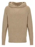 Ma'ry'ya hooded side-split sweater - Neutrals