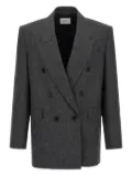 Saint Laurent double-breasted peak-lapel blazer - Grey