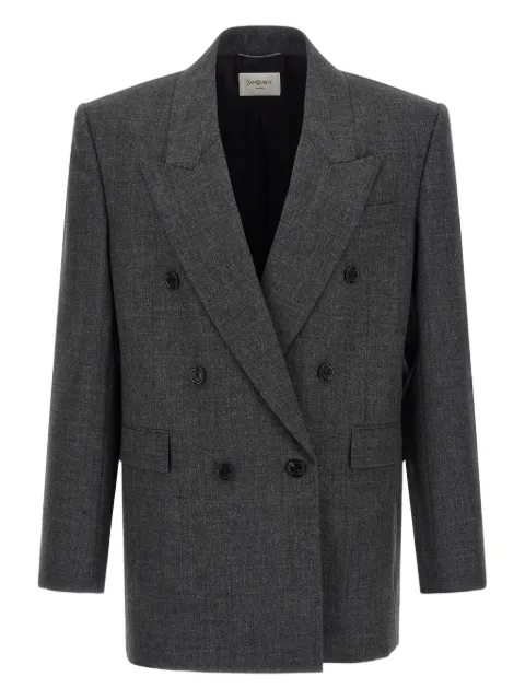Saint Laurent double-breasted peak-lapel blazer