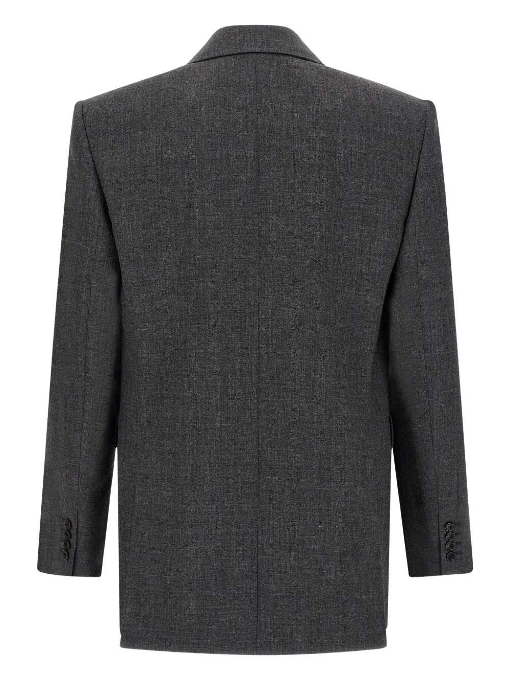 Saint Laurent double-breasted peak-lapel blazer Grijs