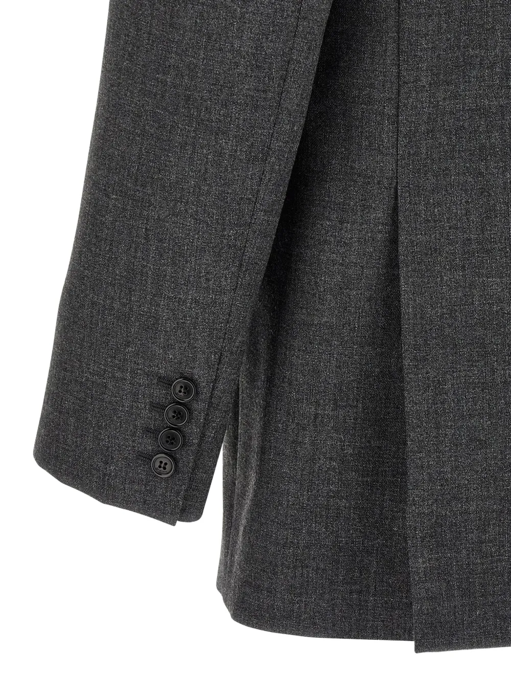 Saint Laurent double-breasted peak-lapel blazer Grijs