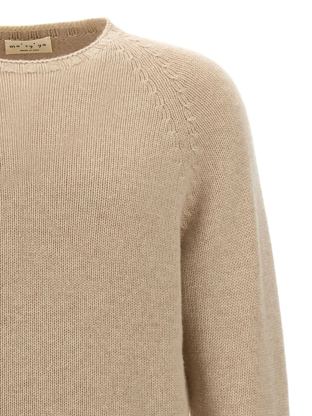 Ma'ry'ya Raglan-sleeve Wool Sweater In Neutral