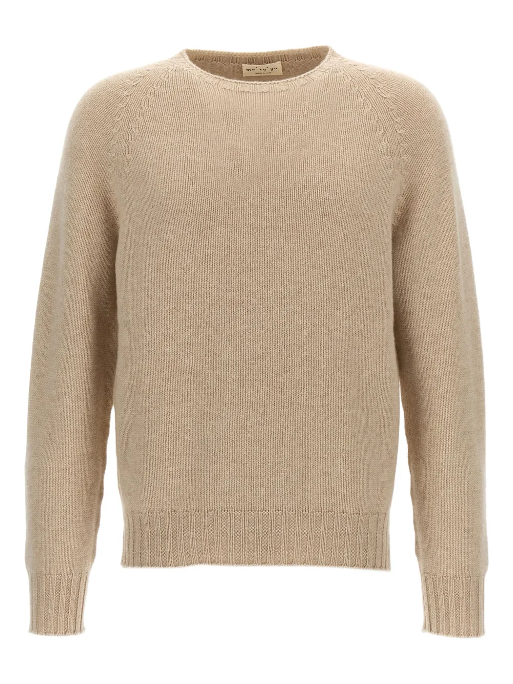 Ma'ry'ya Raglan-sleeve Wool Sweater In Neutral