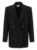 Saint Laurent pinstripe double-breasted blazer - Black