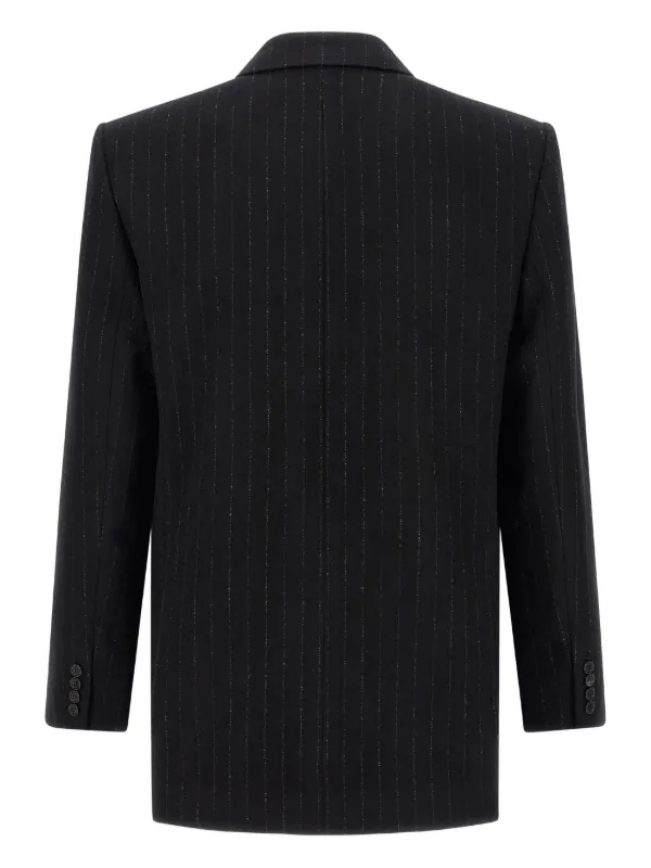 【極美品】SAINT LAURENT ストライプ　ダブルテーラードジャケット Saint Laurent ストライプ ダブルジャケット | ブラック