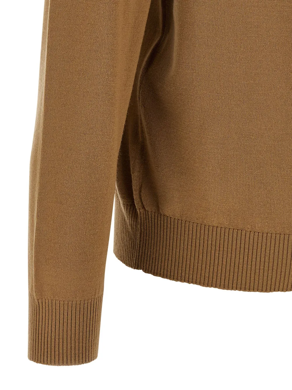 FENDI Trui met logo-reliëf en ronde hals Bruin