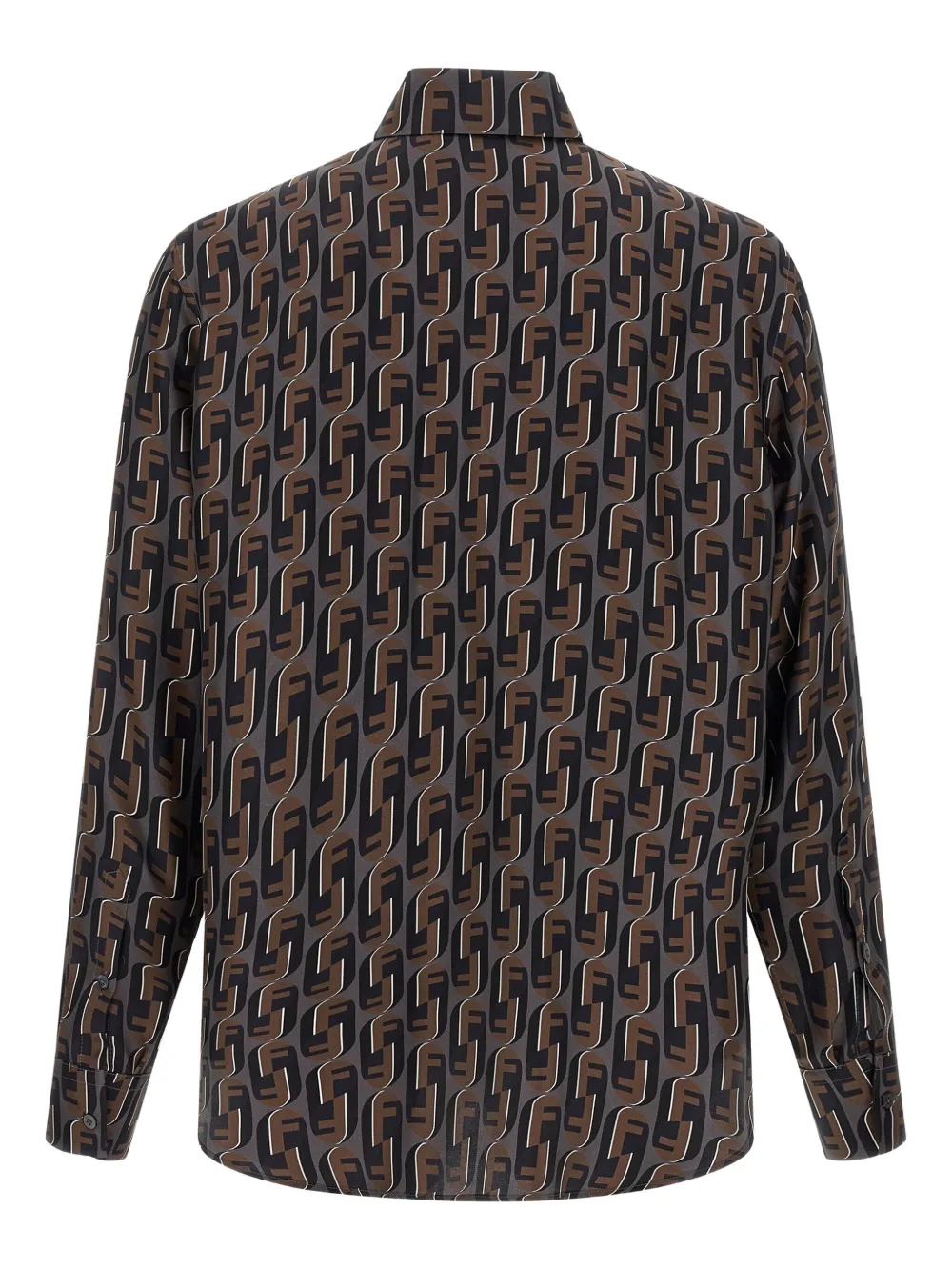 FENDI Overhemd met nity-print - Bruin