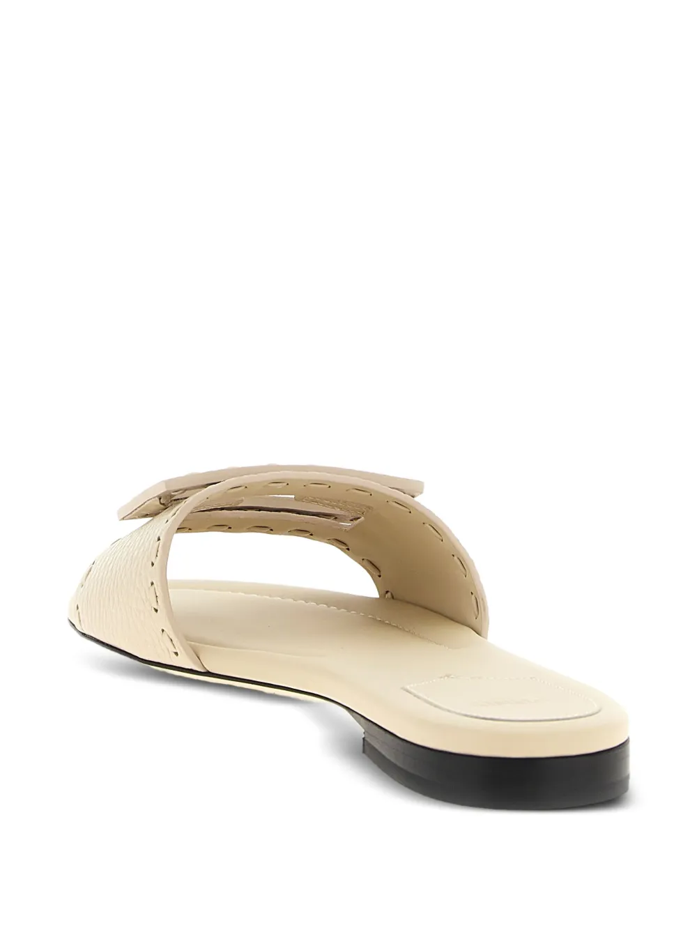 FENDI Baguette macro-stitching slides Neutrals