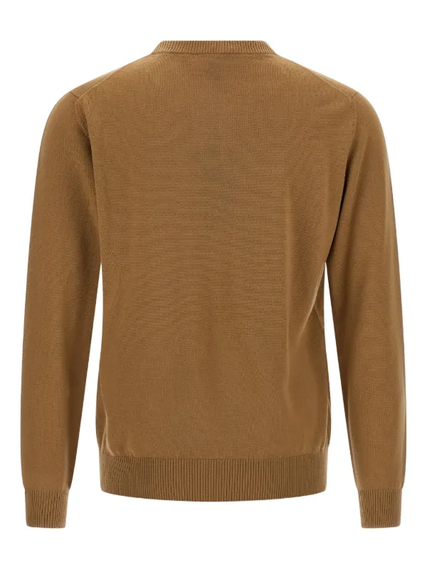 FENDI embossed-pocket Wool Sweater | Neutrals | FARFETCH AZ