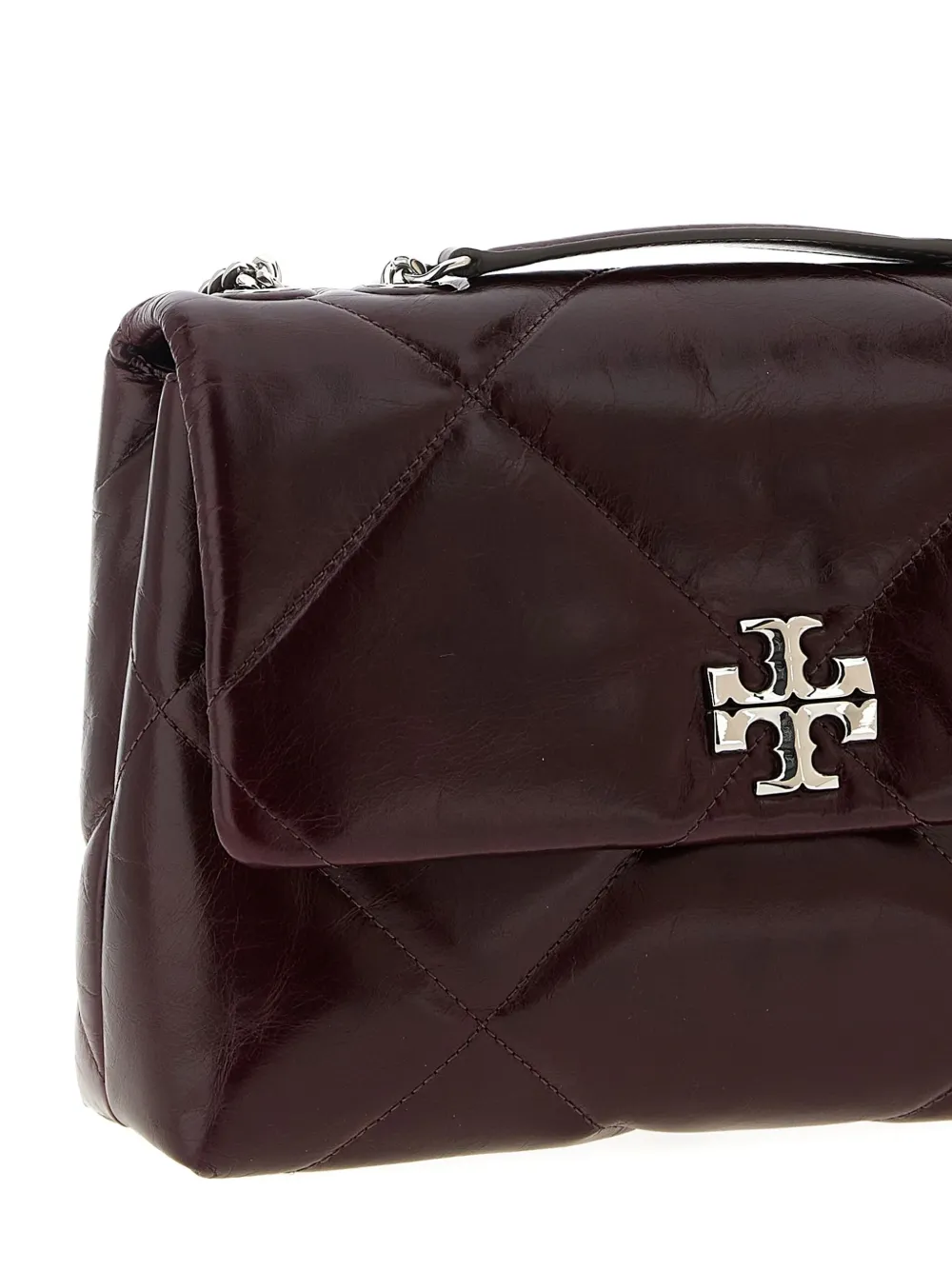 Tory Burch Kira Diamond Quilt Distressed Convertible Shoulder Bag Crossbody Bags Bordeaux In Red