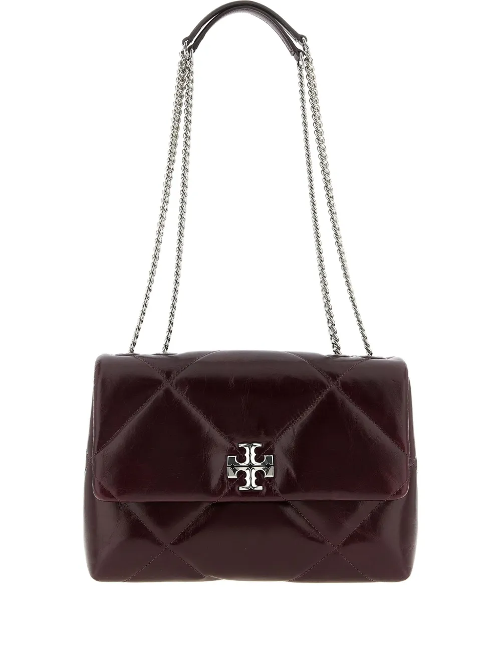 Tory Burch Kira Diamond Quilt Distressed Convertible Shoulder Bag Crossbody Bags Bordeaux In Red