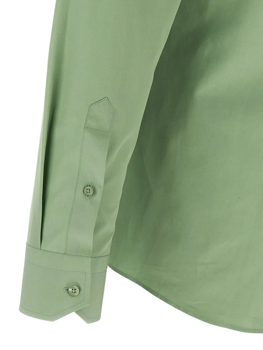 FENDI Overhemd met contrasterende kraag en geborduurd logo Groen