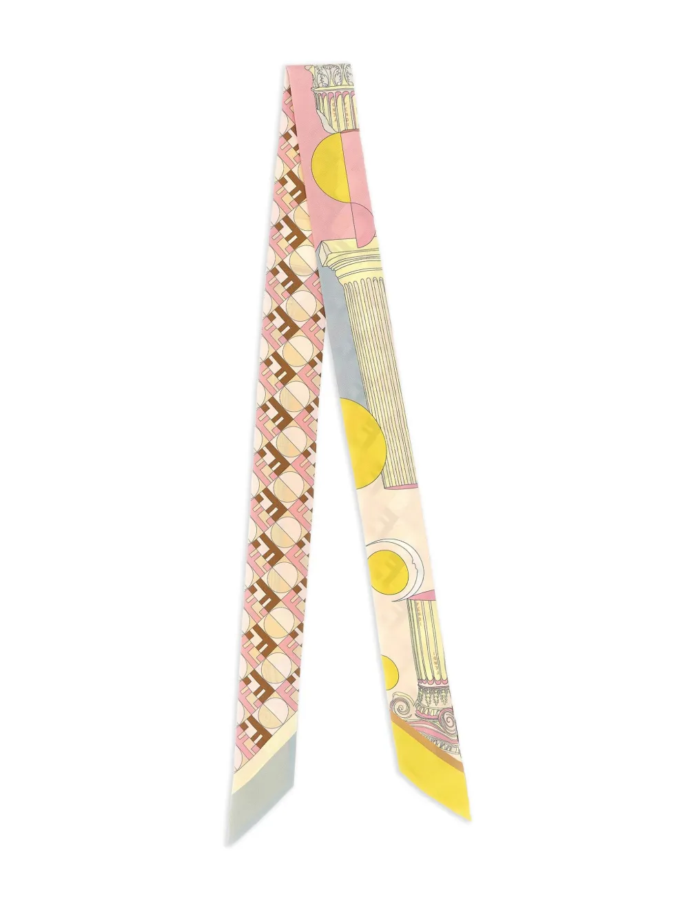 FENDI optical-print silk scarf | Yellow | Image 1