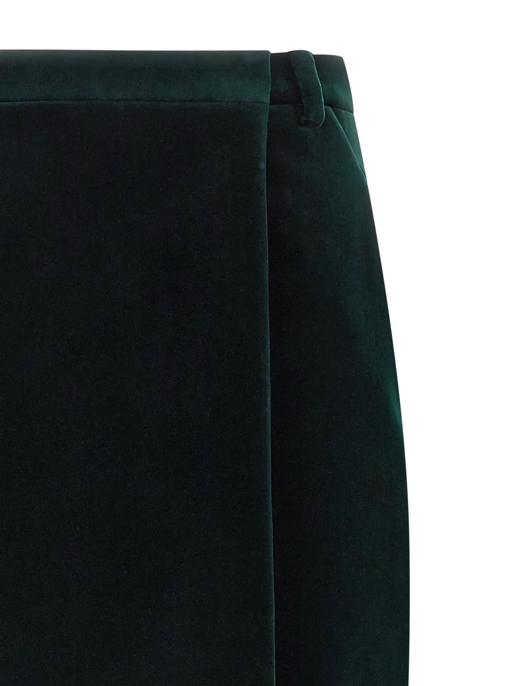 Saint Laurent Fluwelen midi-rok Groen