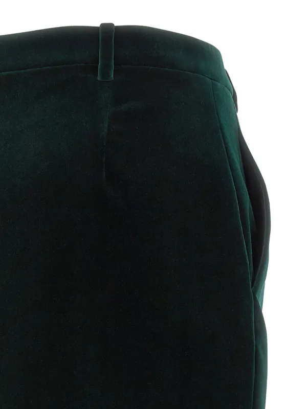 YVES SAINT LAURENT ベロアスカート Saint Laurent ベルベット スカート | グリーン | FARFETCH JP