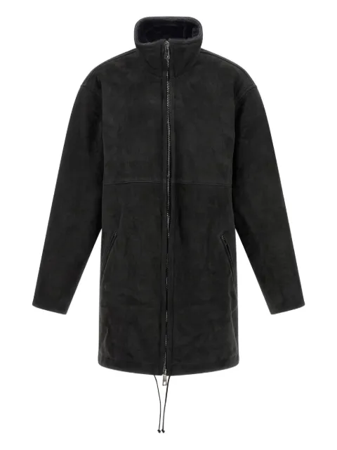 Giorgio Brato veste en cuir à col montant