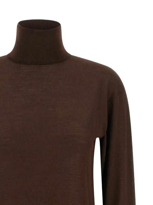 Saint Laurent Turtleneck Sweater | Brown | FARFETCH