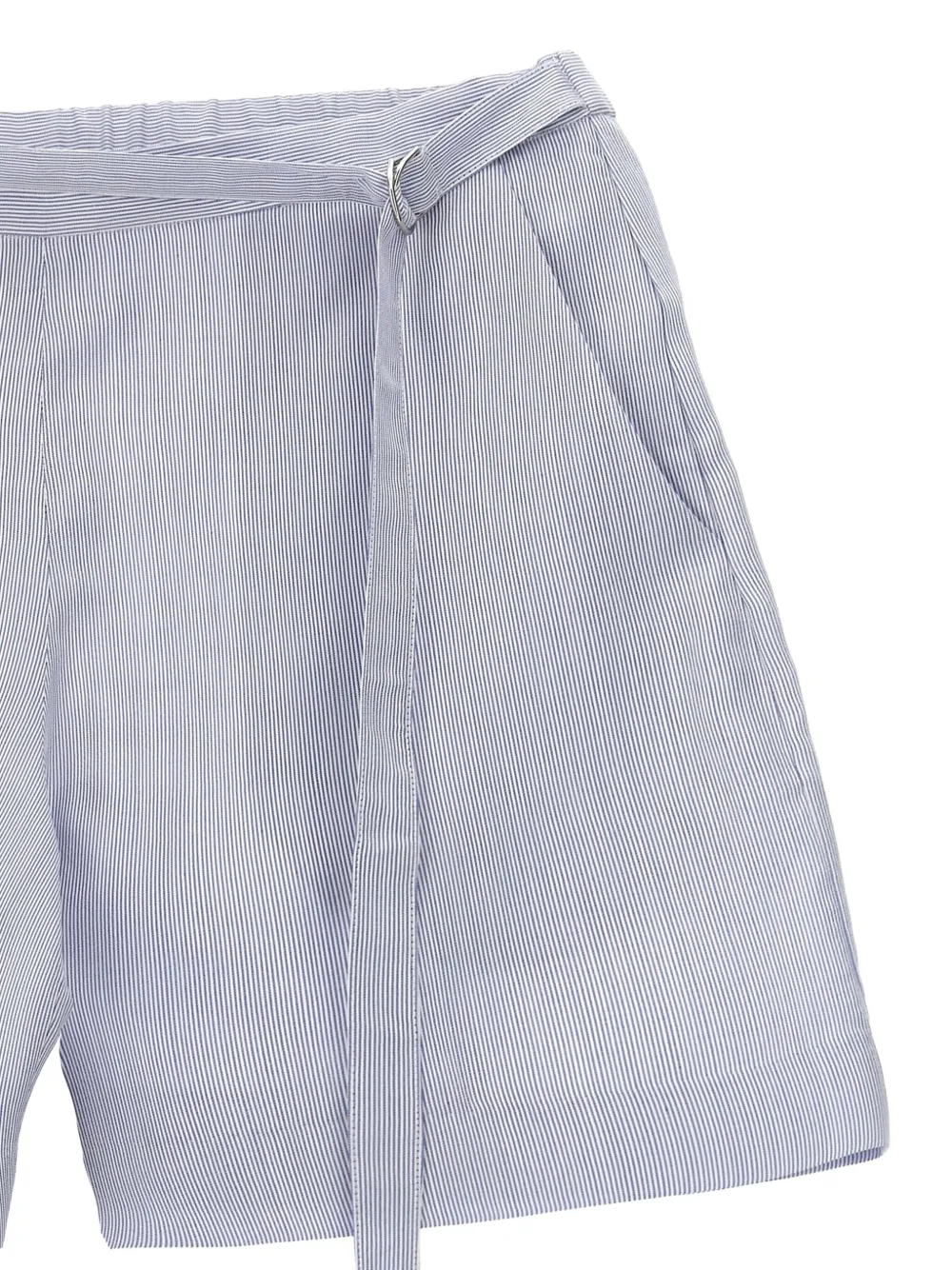 Giovanni Bedin Gestreepte shorts met ceintuur Blauw