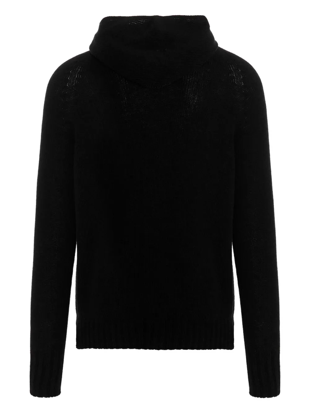 Ma'ry'ya hooded side-split sweater - Zwart