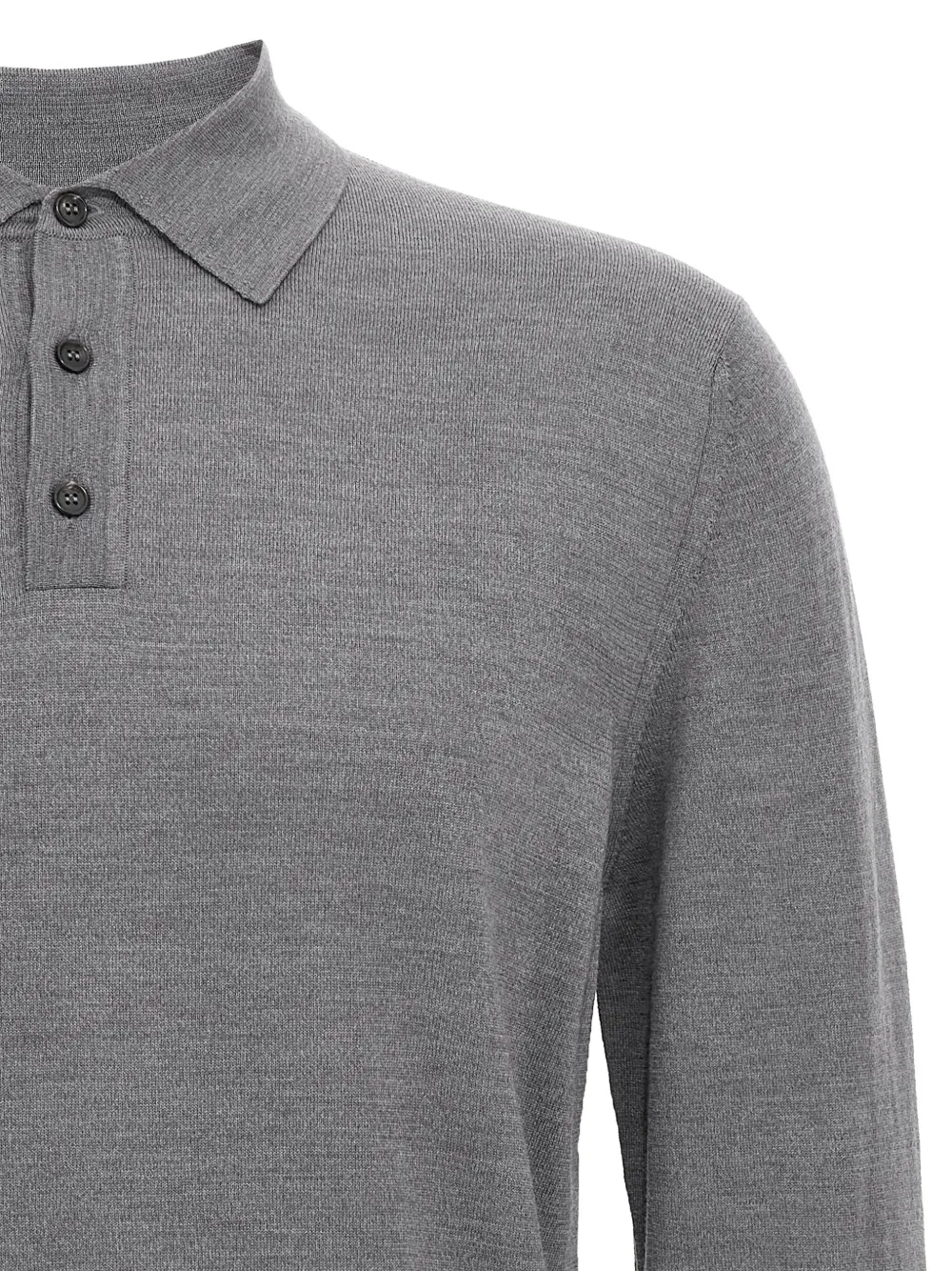 Zanone long-cuffed polo shirt Grijs