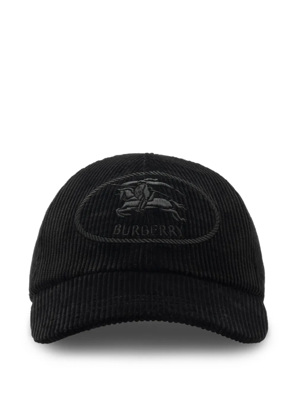 Burberry knight-stamp corduroy baseball hat | Black | Image 1
