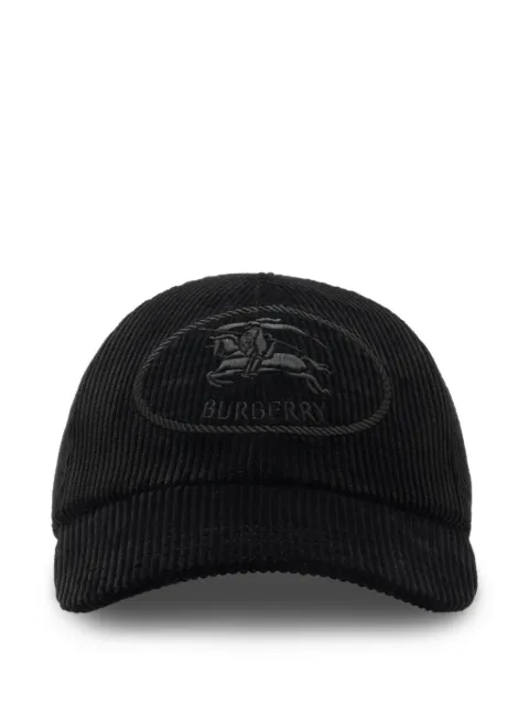 Burberry knight-stamp corduroy baseball hat