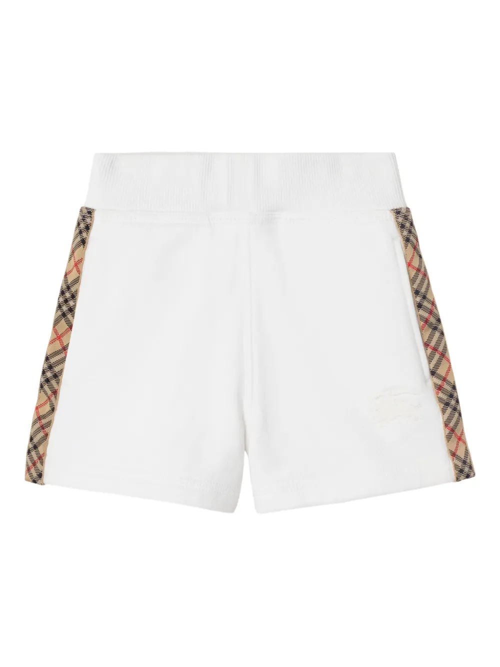 Burberry Kids check-trimmed cotton shorts | White | Image 1