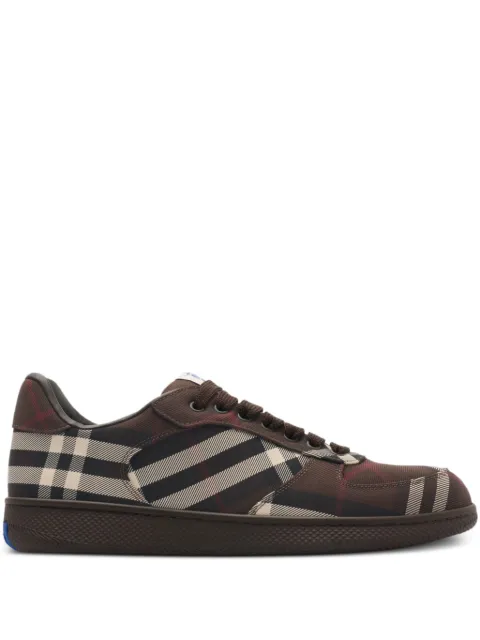 Burberry check-pattern lace-up sneakers 