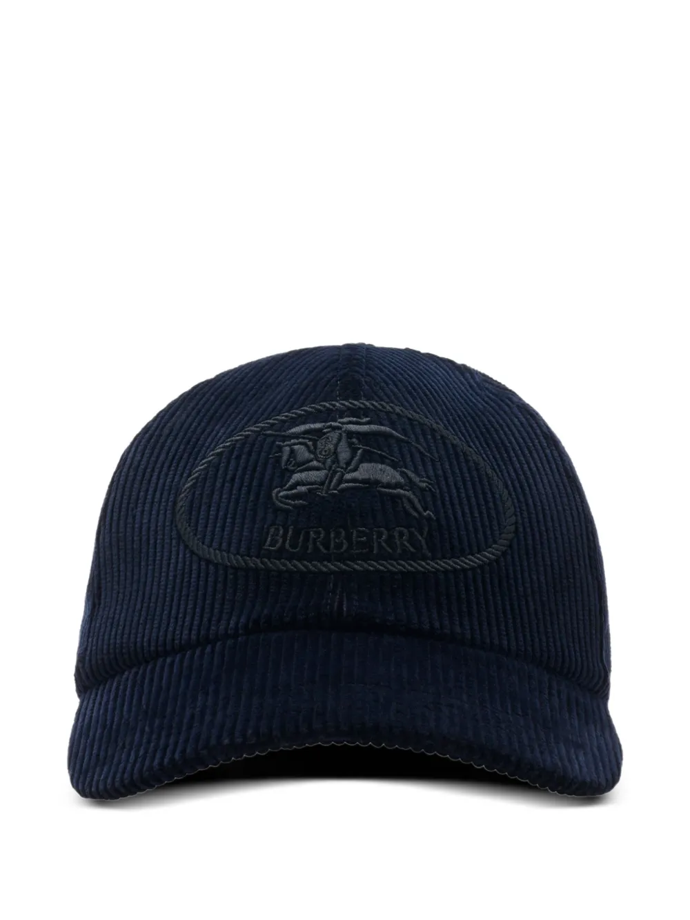 Burberry Cappello da baseball a coste con dettaglio Knight - Blu