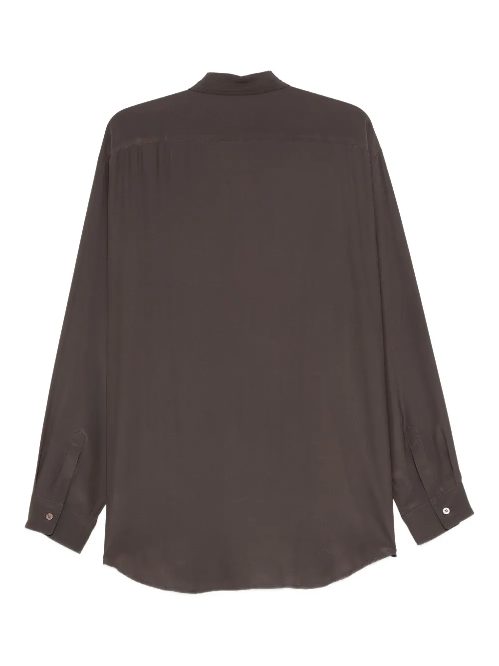 Magliano Cable-knit Panel Shirt In Brown