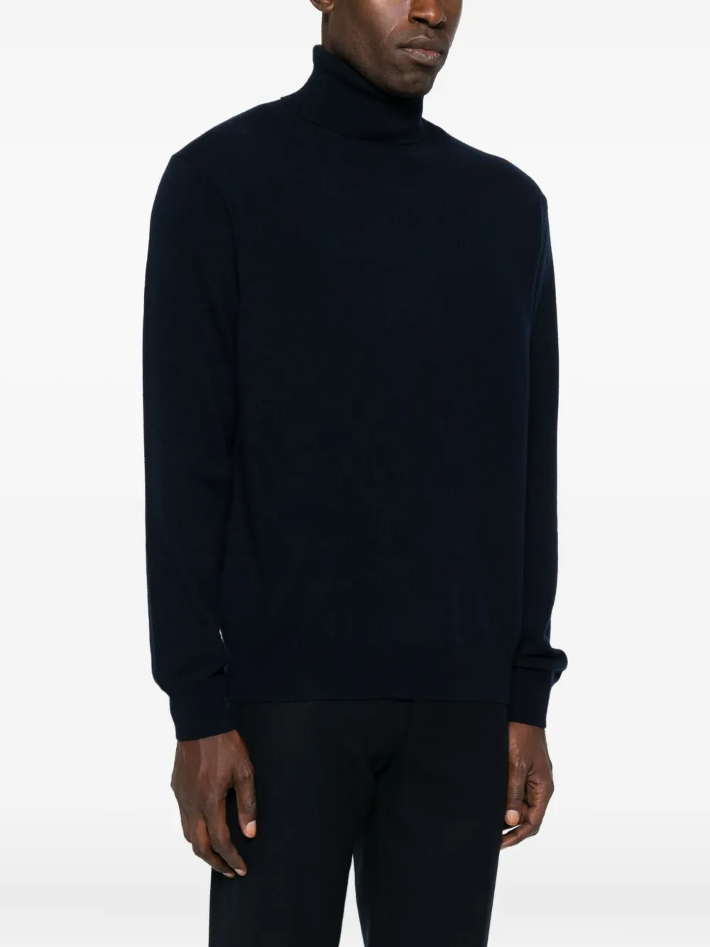 Paul Smith Stripe-detail Turtleneck Sweater In Black